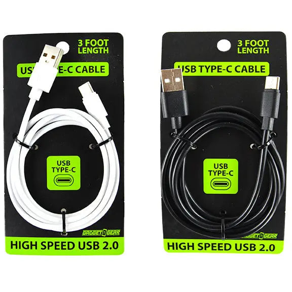 Charging Cable USB to USB-C 3FT - 4 Pieces Per Pack 22444 GADGET GEAR