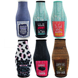 Neoprene 16 oz Bottle Suite Coozie with Card Pocket- 6 Per Retail Ready Display 22466