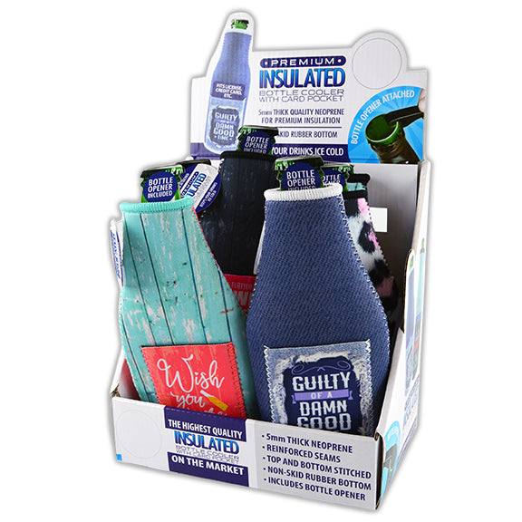 ITEM NUMBER 022466 BOTTLE SUIT CARD POCKET 6 PIECES PER DISPLAY