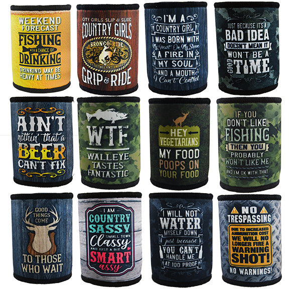 ITEM NUMBER 022468 5MM CAN COOLER 12 PIECES PER DISPLAY