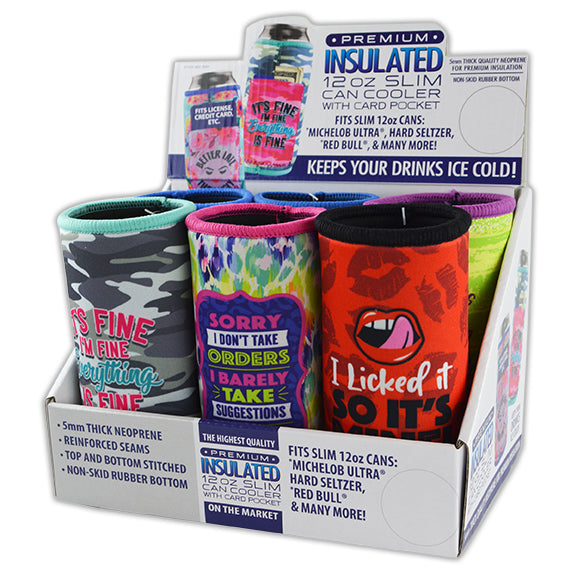 ITEM NUMBER 022472 SLIM CAN CARD POCKET 6 PIECES PER DISPLAY