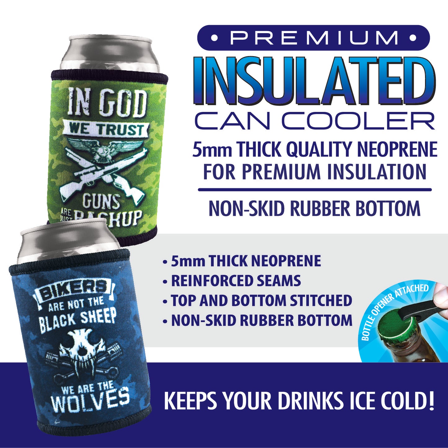 ITEM NUMBER 022473 5MM CAN COOLER 12 PIECES PER DISPLAY