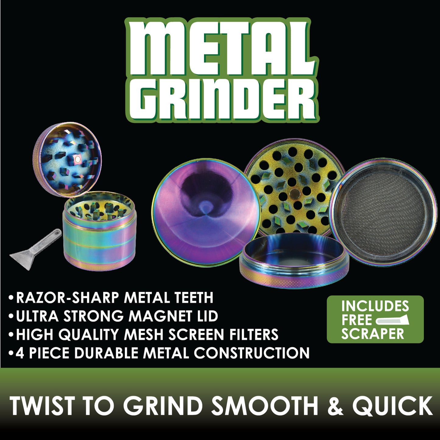 ITEM NUMBER 022522 RAINBOW GRINDER TOOL B 6 PIECES PER DISPLAY
