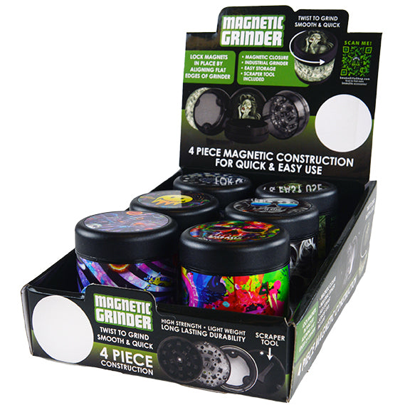ITEM NUMBER 022523 MAGNETIC PLASTIC GRINDER 6 PIECES PER DISPLAY