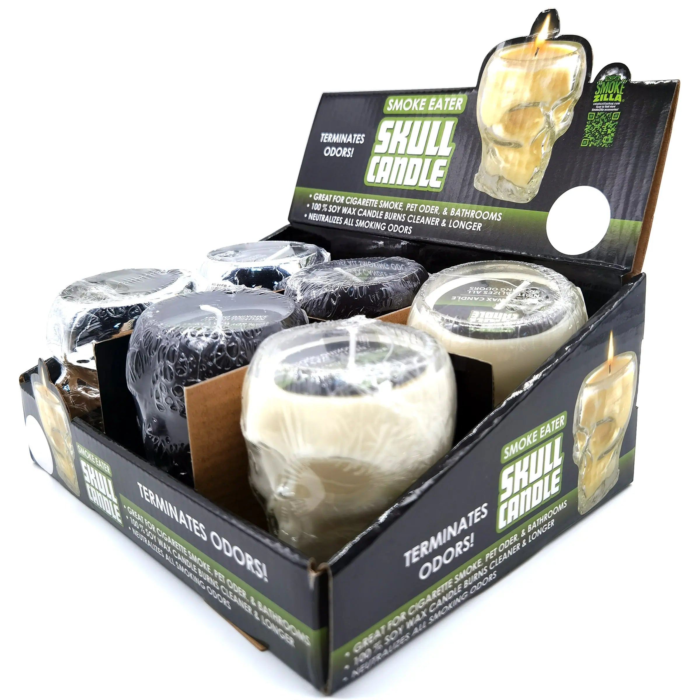 Smoke Eater Skull Candle - 6 Pieces Per Retail Ready Display 22543 SMOKEZILLA