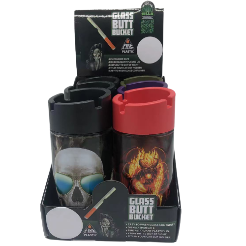 ITEM NUMBER 022589 GLASS BUTT BUCKET 6 PIECES PER DISPLAY
