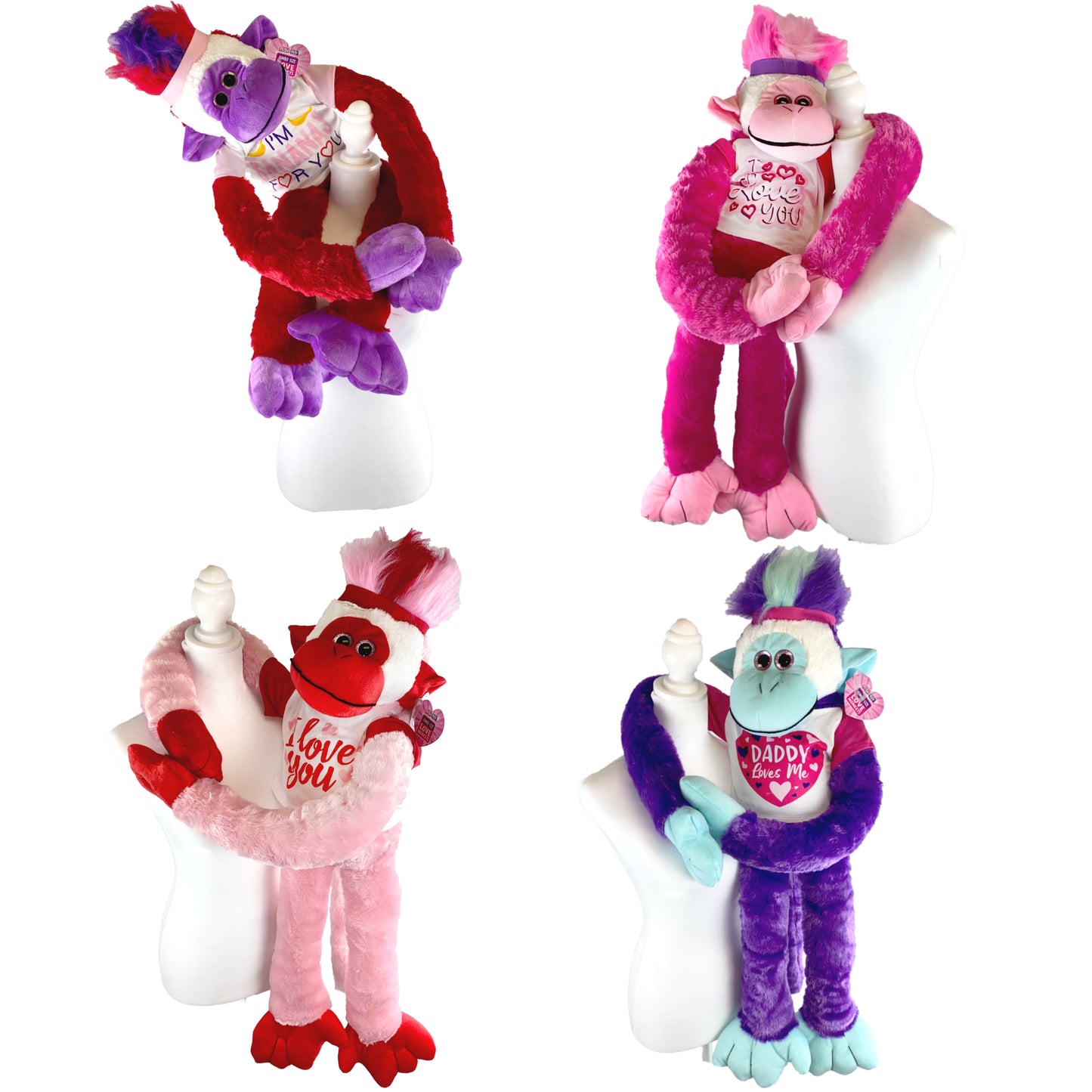 ITEM NUMBER 022602 VDAY JUMBO MONKEY B 4 PIECES PER PACK