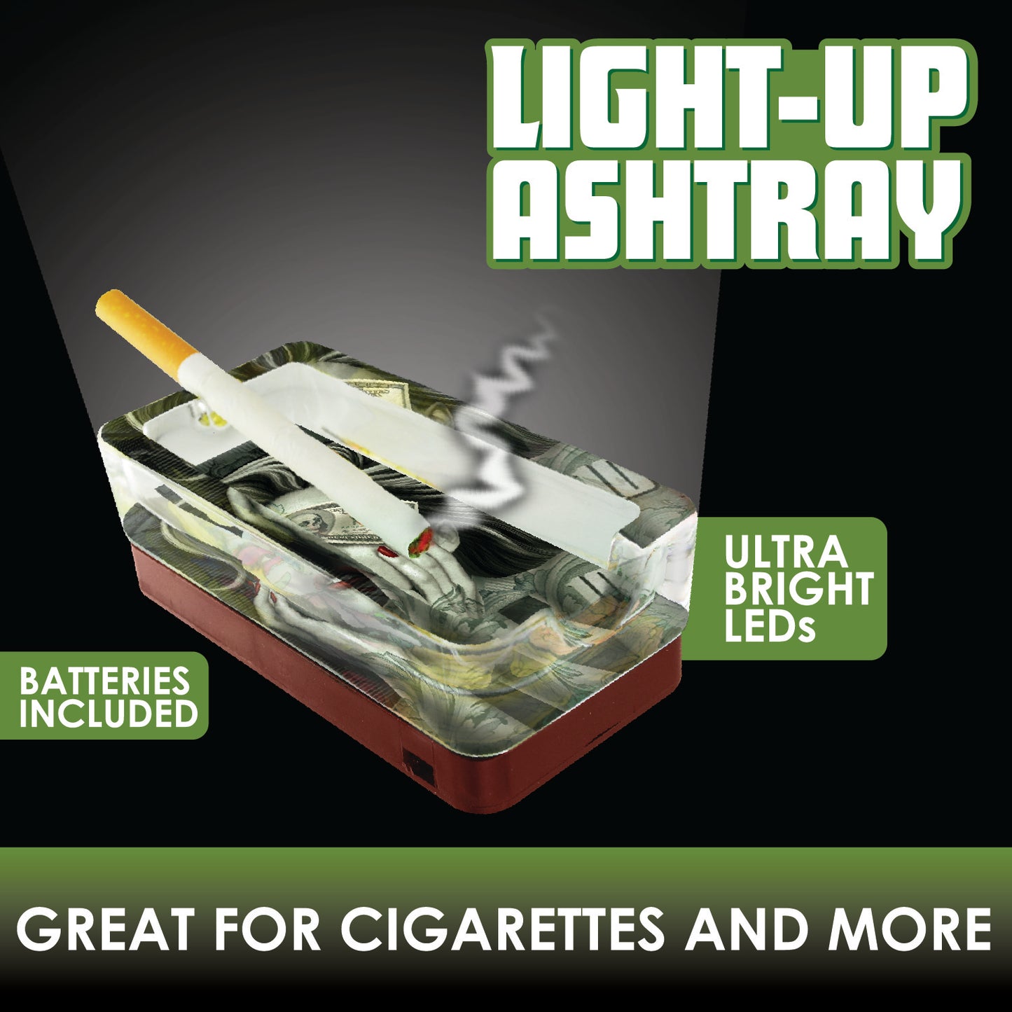 ITEM NUMBER 022637 LIGHT UP ASHTRAY F 6 PIECES PER DISPLAY