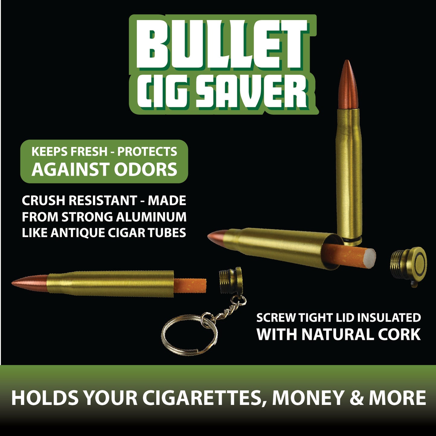 ITEM NUMBER 022664 BULLET CIG SAVER 12 PIECES PER DISPLAY