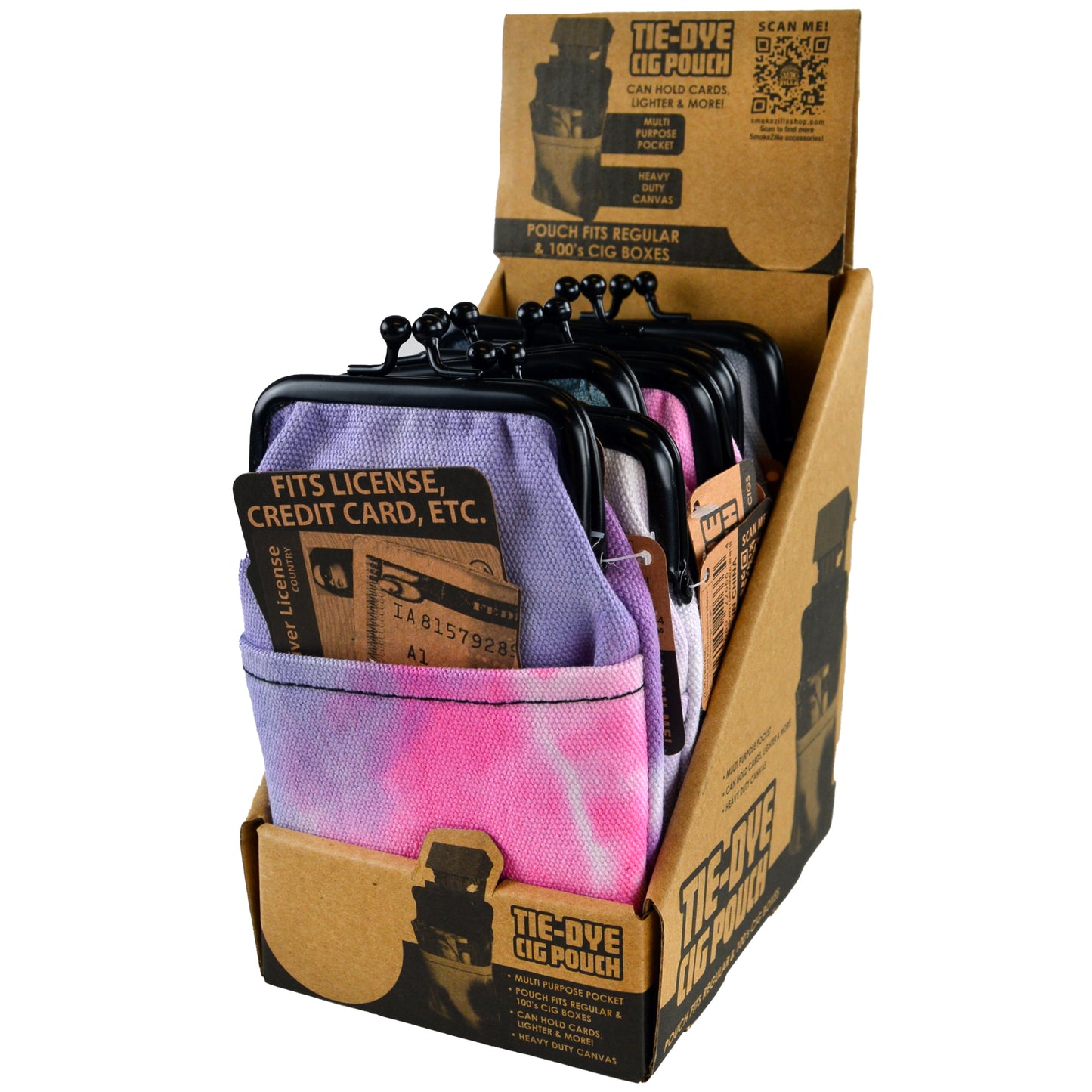 ITEM NUMBER 022666 TIE DYE CIG POUCH 6 PIECES PER DISPLAY