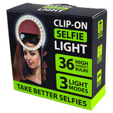 Rechargeable Clip On Selfie Light - 6 Pieces Per Retail Ready Display 22669