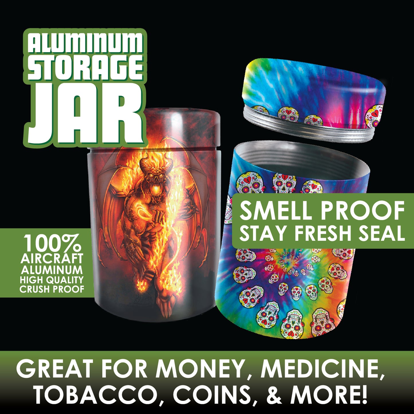 ITEM NUMBER 022675 PRINTED METAL JAR 12 PIECES PER DISPLAY
