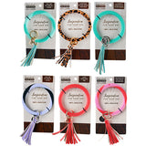 Silicone Ring Keychain Wristlet - 6 Pieces Per Retail Ready Display 22687