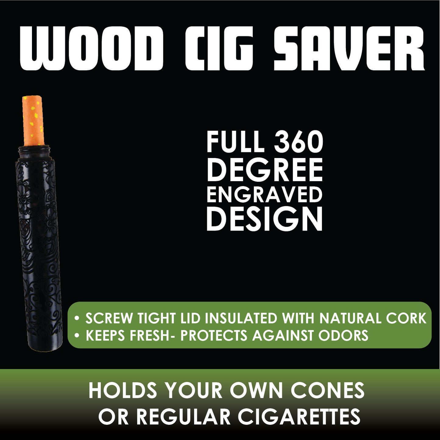 ITEM NUMBER 022689 WOODEN CIG SAVER 12 PIECES PER DISPLAY