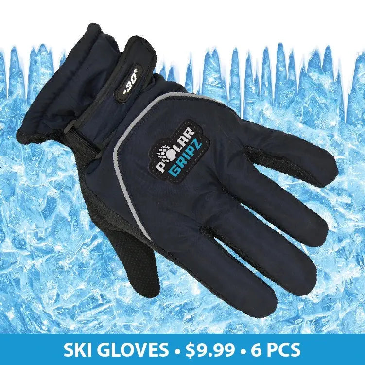 Polar Gripz $9.99 Ski Gloves - 6 Pieces Per Pack 22700 POLAR GEAR