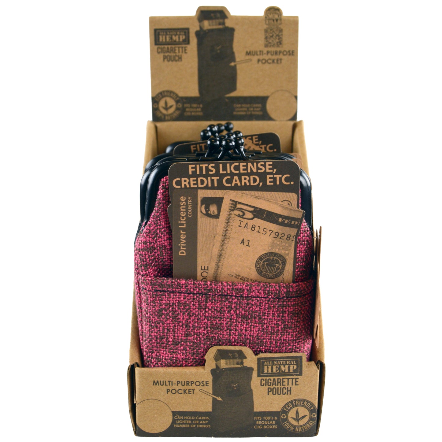 ITEM NUMBER 022708 HEMP CIGARETTE POUCH 6 PIECES PER DISPLAY