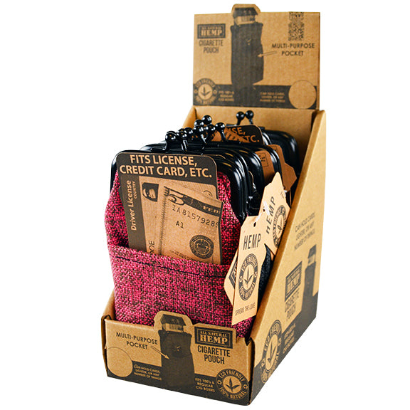 ITEM NUMBER 022708 HEMP CIGARETTE POUCH 6 PIECES PER DISPLAY