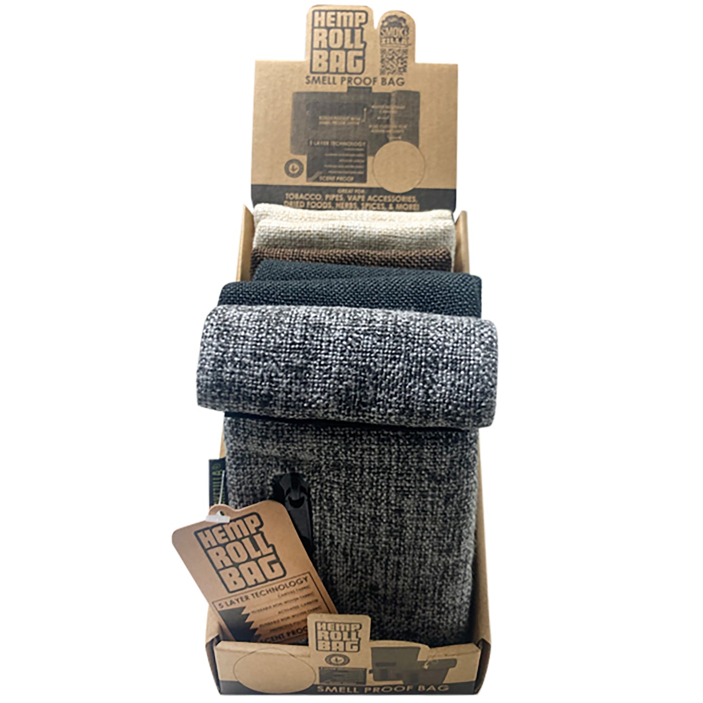 ITEM NUMBER 022709 HEMP ROLL BAG 6 PIECES PER DISPLAY