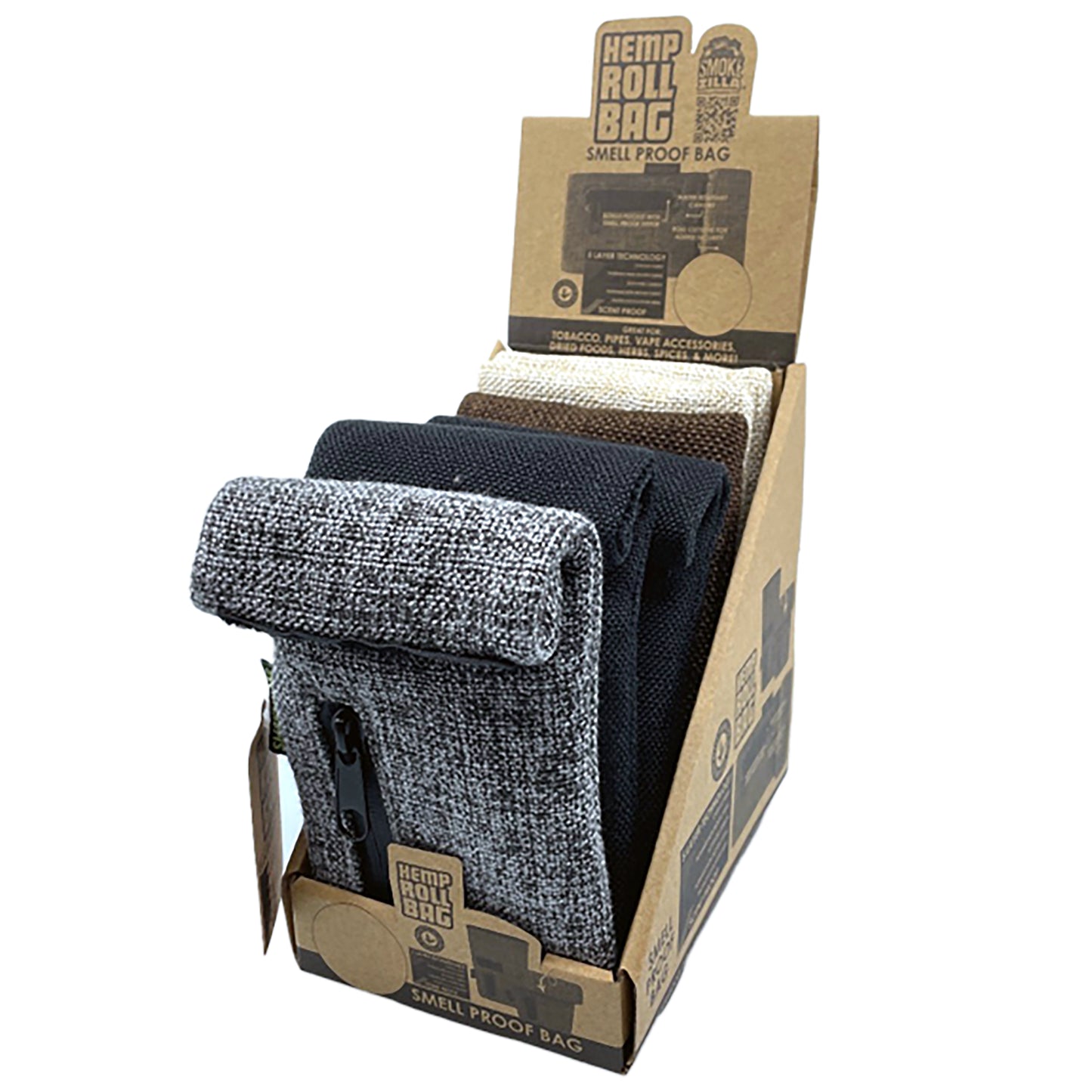 ITEM NUMBER 022709 HEMP ROLL BAG 6 PIECES PER DISPLAY