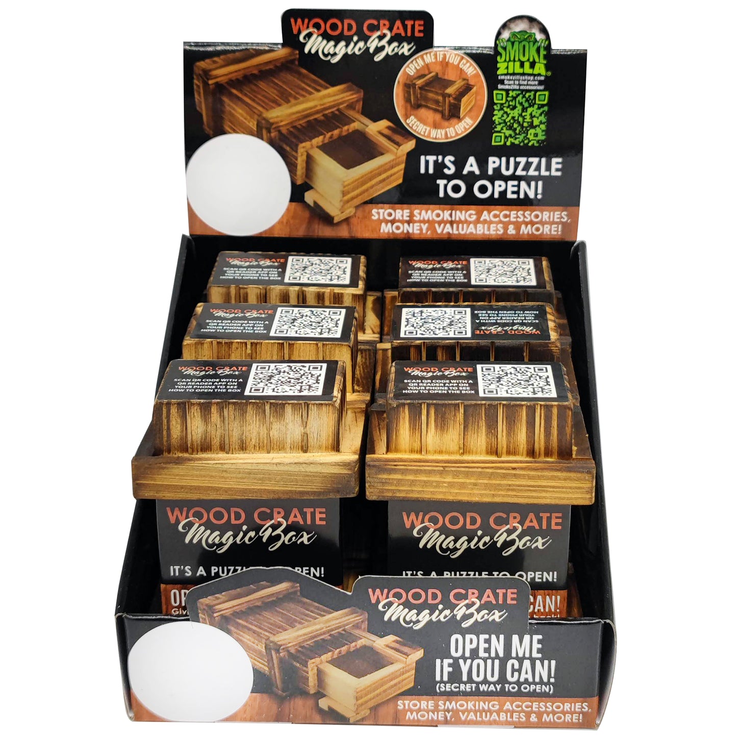 ITEM NUMBER 022776 WOODED CRATE MAGIC BOX 6 PIECES PER DISPLAY