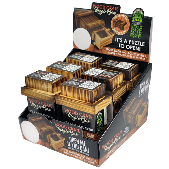 ITEM NUMBER 022776 WOODED CRATE MAGIC BOX 6 PIECES PER DISPLAY
