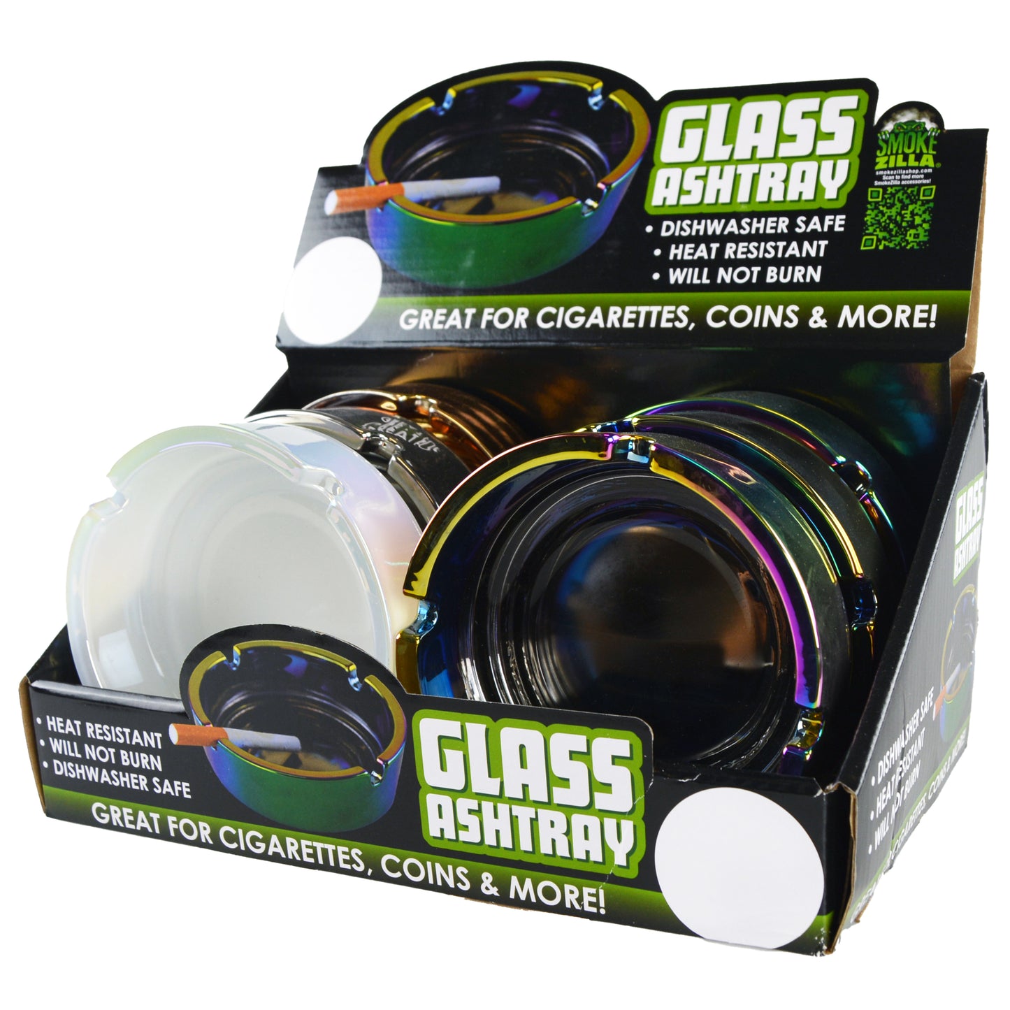 ITEM NUMBER 022787 GLASS ASHTRAY 6 PIECES PER DISPLAY