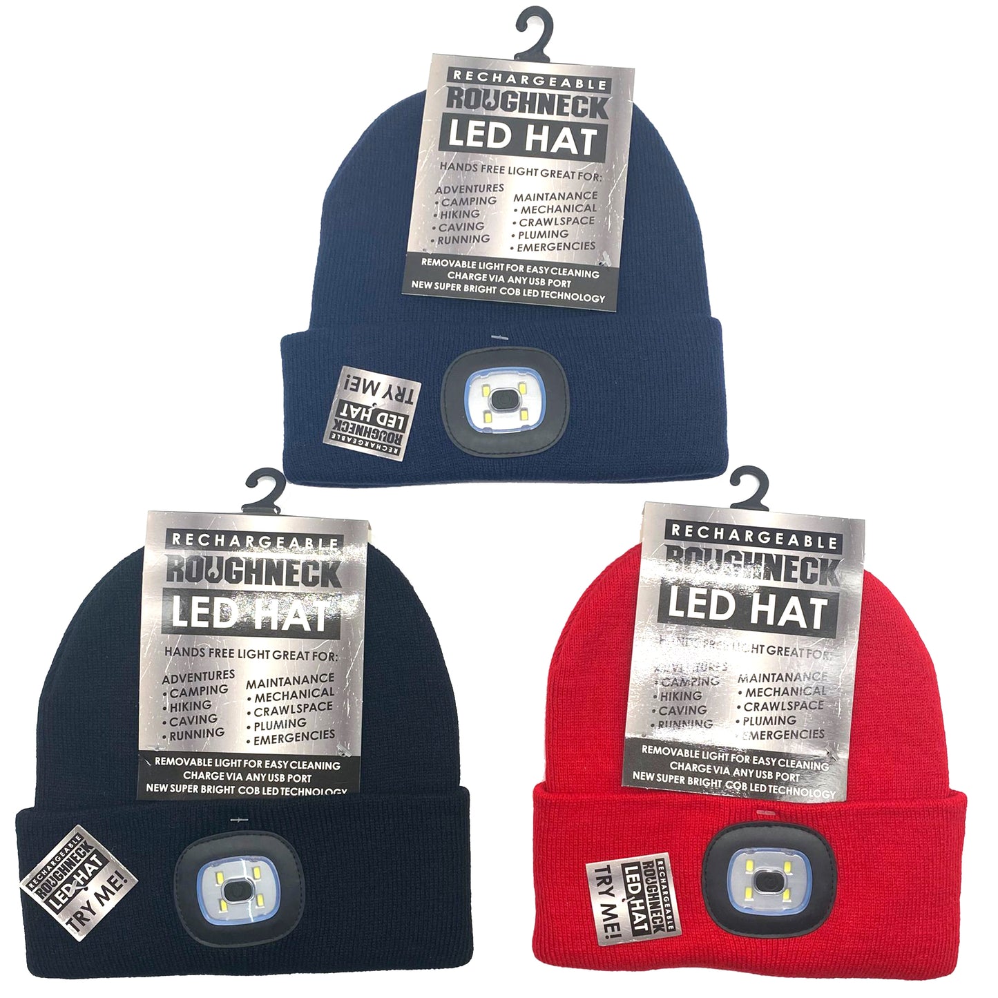 ITEM NUMBER 022788 ROUGHNECK LED LIGHT HAT 6 PIECES PER DISPLAY