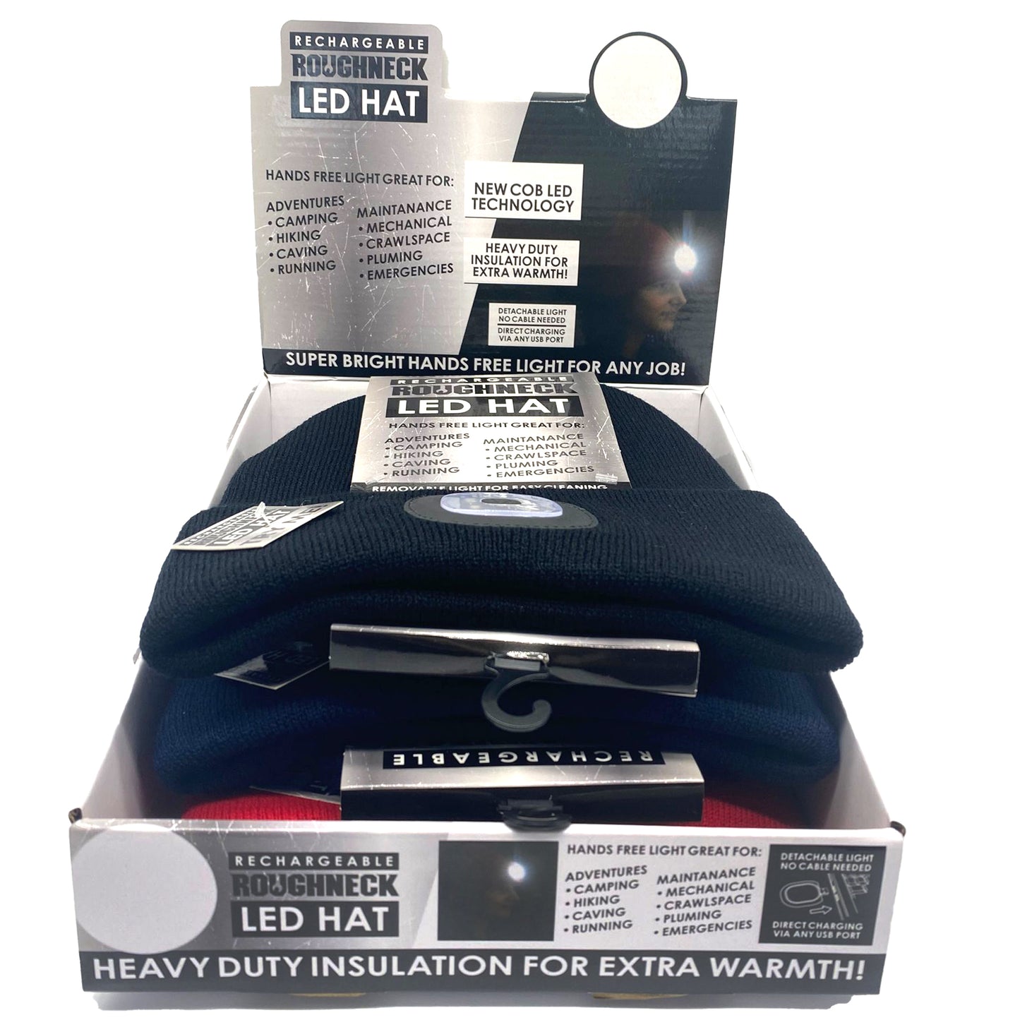ITEM NUMBER 022788 ROUGHNECK LED LIGHT HAT 6 PIECES PER DISPLAY