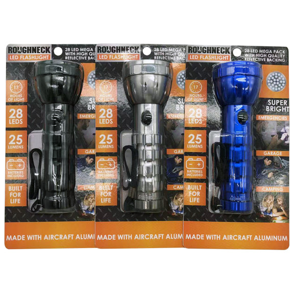 ITEM NUMBER 022804 ROUGHNECK LED FLASHLIGHT 6 PIECES PER DISPLAY