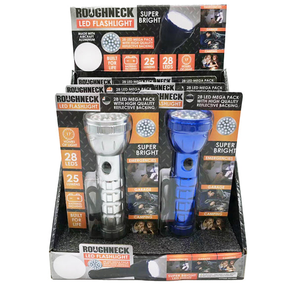 ITEM NUMBER 022804 ROUGHNECK LED FLASHLIGHT 6 PIECES PER DISPLAY