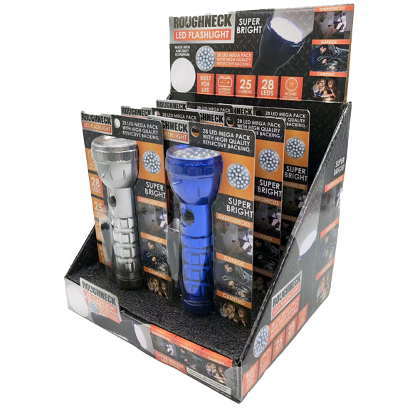 ITEM NUMBER 022804 ROUGHNECK LED FLASHLIGHT 6 PIECES PER DISPLAY
