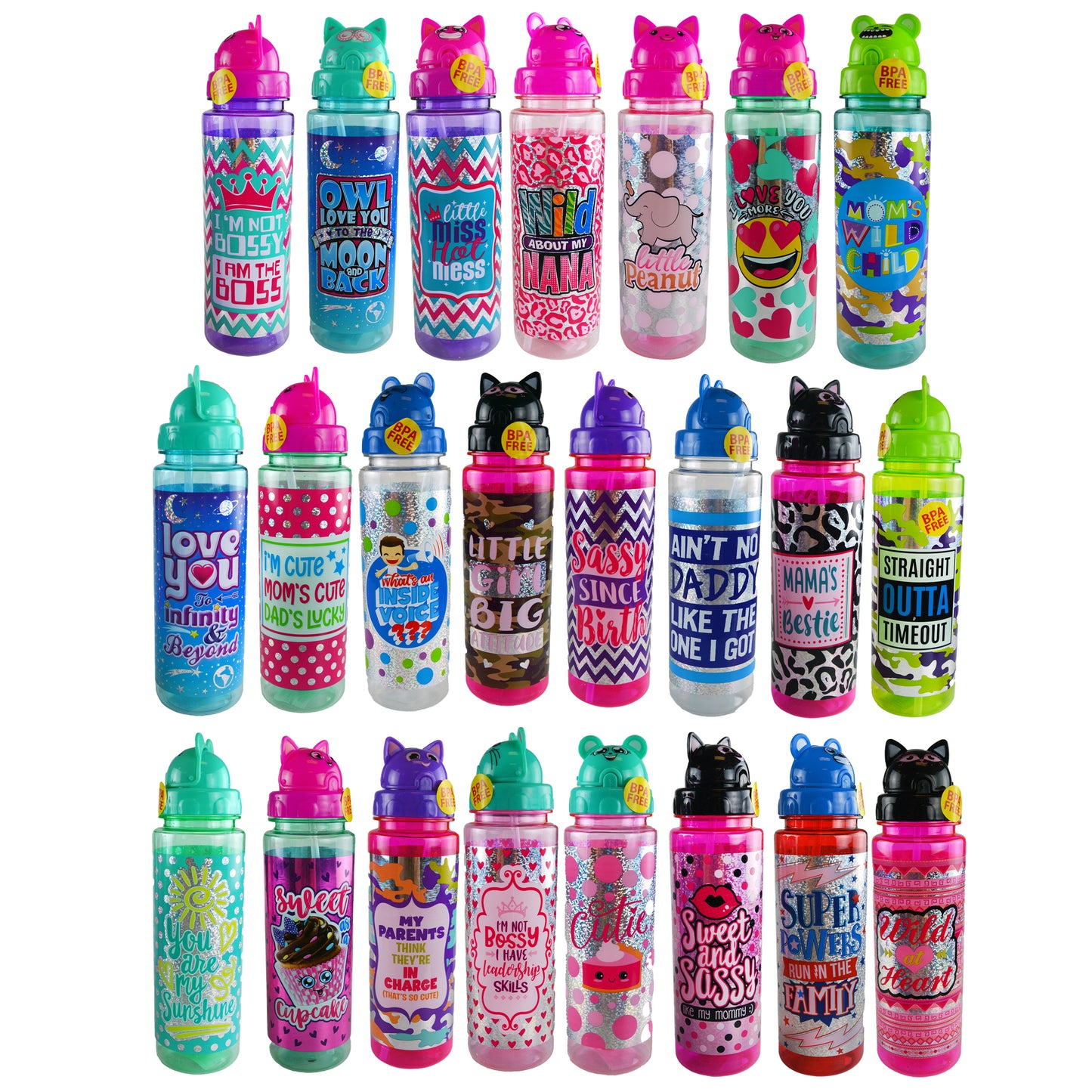 ITEM NUMBER 088363 WATER BOTTLE PLUSH FLOOR DISPLAY KIT 30 PIECES PER DISPLAY