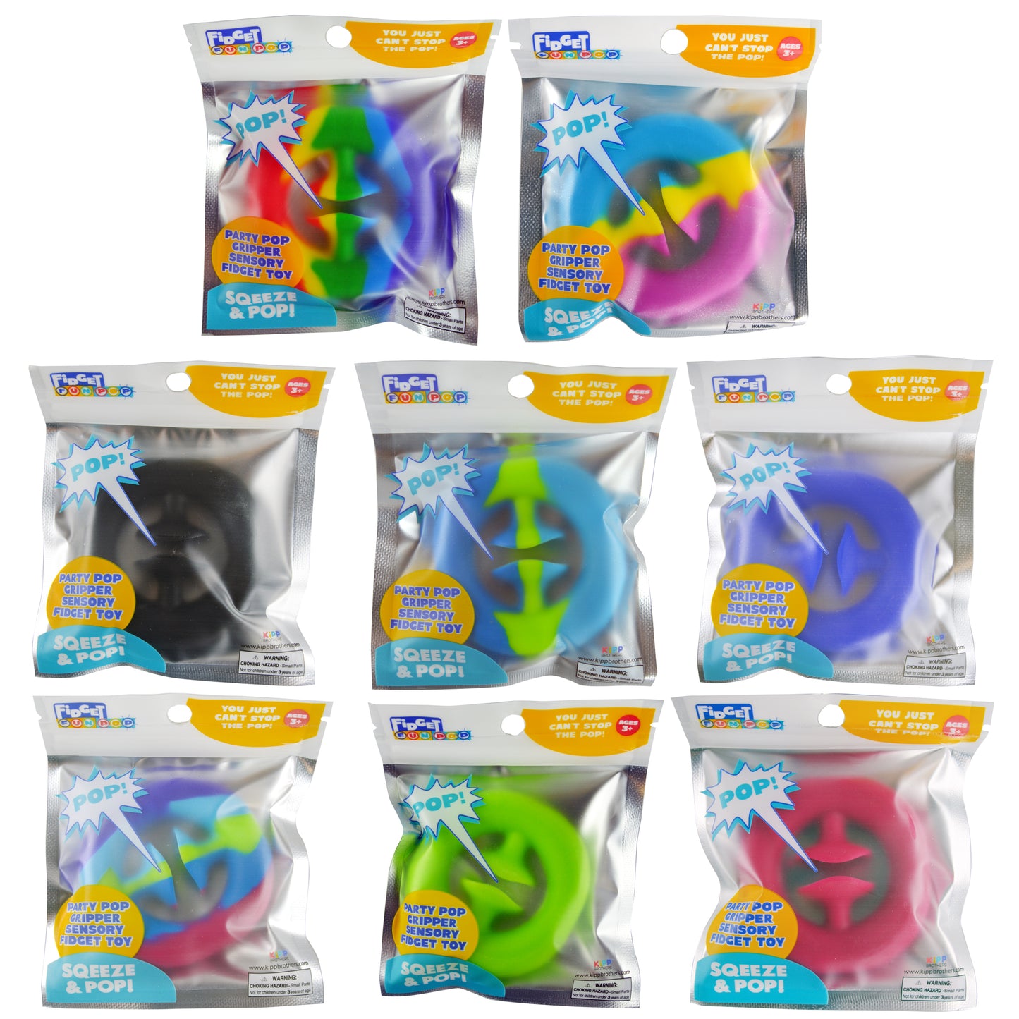 ITEM NUMBER 022828 FIDGET SQUEEZE POP TOY 24 PIECES PER DISPLAY