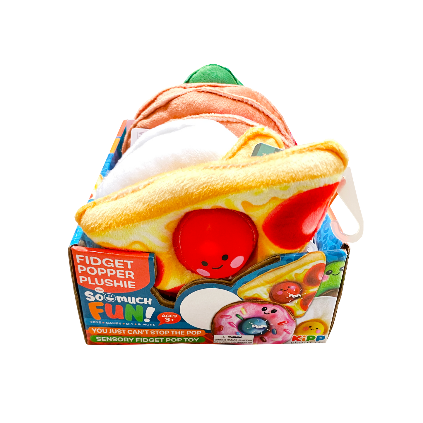 ITEM NUMBER 022864 SENSORY FIDGET POPPER PLUSHIE 12 PIECES PER DISPLAY