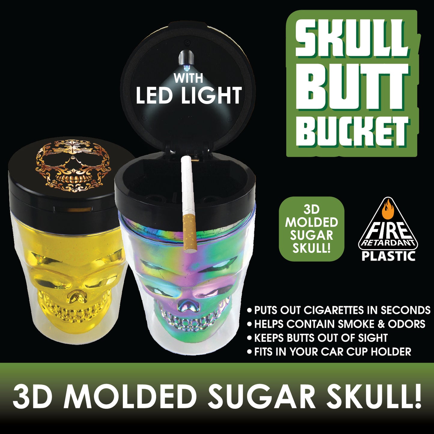 ITEM NUMBER 022872 SKULL BUTT BUCKET 6 PIECES PER DISPLAY