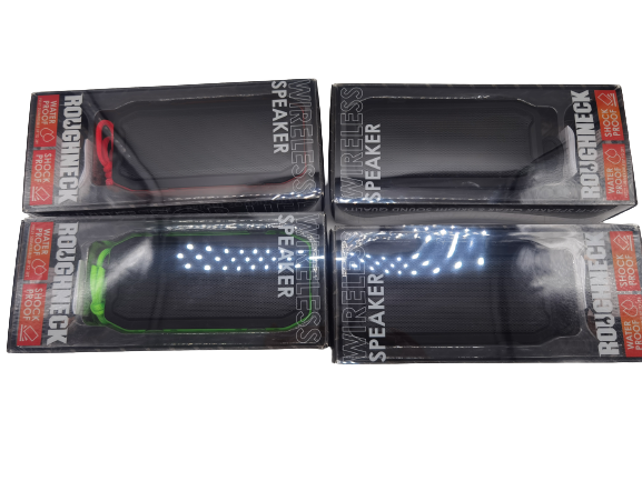 ITEM NUMBER 022874 ROUGHNECK WATERPROOF SPEAKER 4 PIECES PER DISPLAY