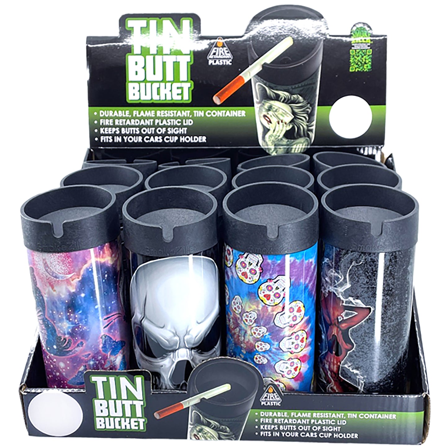 ITEM NUMBER 022898 TIN BUTT BUCKET 12 PIECES PER DISPLAY