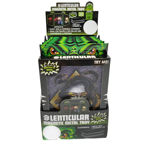 Roll Tray with Lenticular Magnetic Cover - 6 Pieces Per Retail Ready Display 22915 SMOKEZILLA