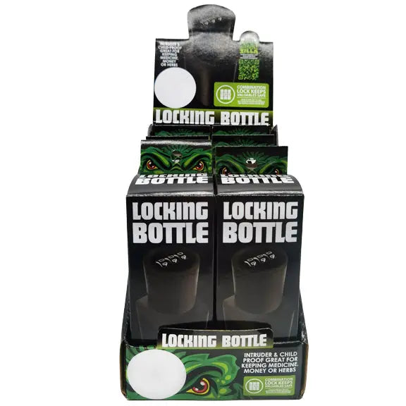 Plastic Locking Bottle Jar - 6 Pieces Per Retail Ready Display 22926 SMOKEZILLA