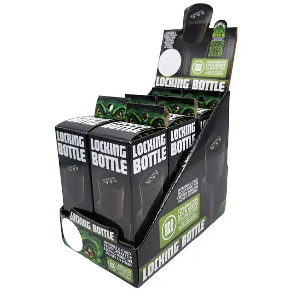 Plastic Locking Bottle Jar - 6 Pieces Per Retail Ready Display 22926 SMOKEZILLA