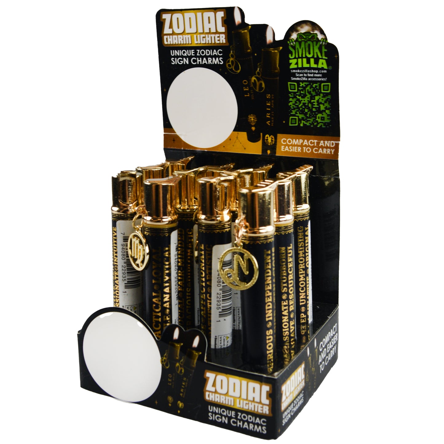 ITEM NUMBER 022935 ZODIAC CHARM LIGHTER 12 PIECES PER DISPLAY