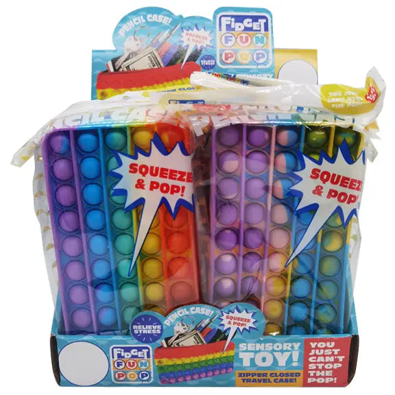 Fidget Pop Pencil Case- 6 Pieces Per Retail Ready Display 23033 KIPP BROTHERS