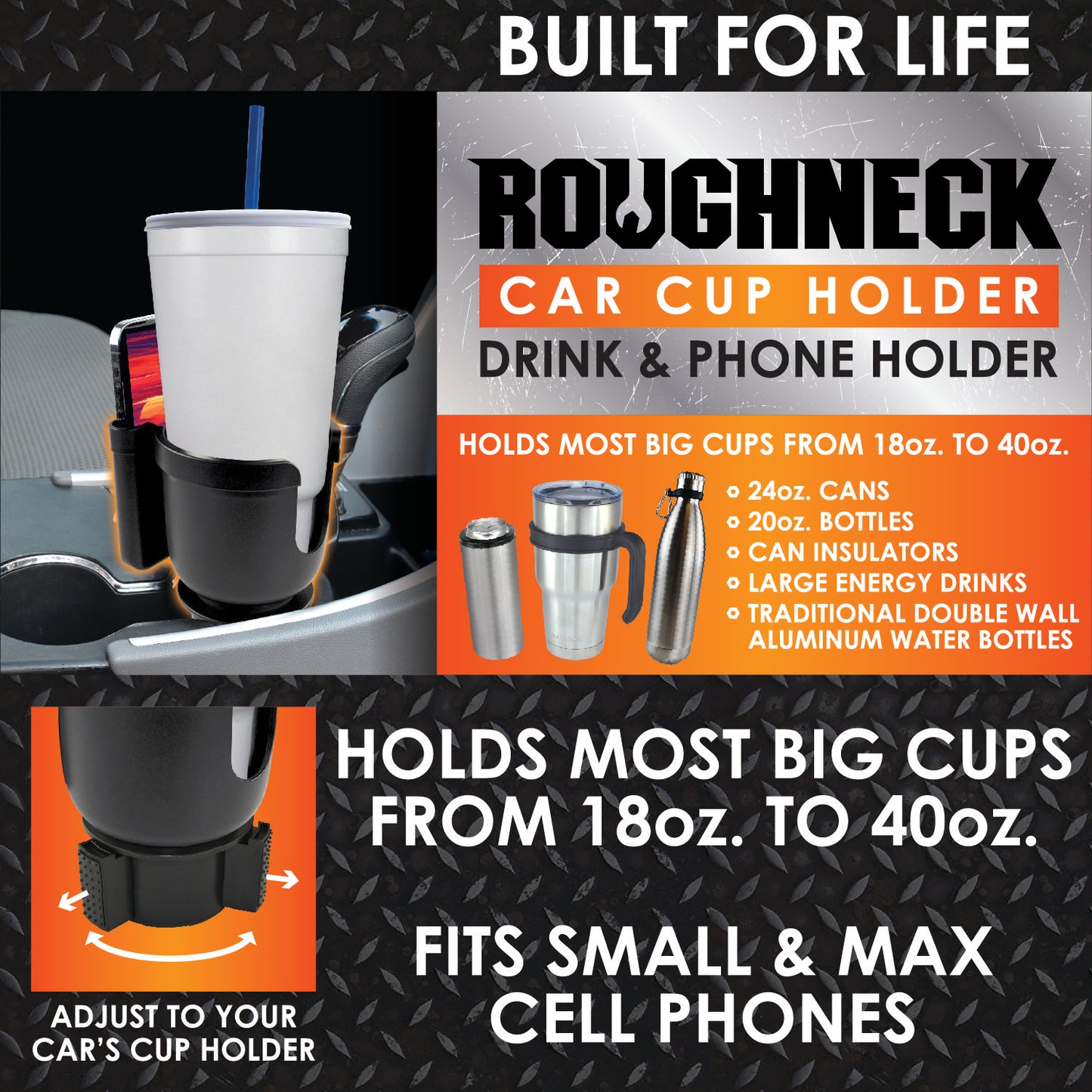 ITEM NUMBER 023063 ROUGHNECK CUP CELL PHONE HOLDER 6 PIECES PER DISPLAY