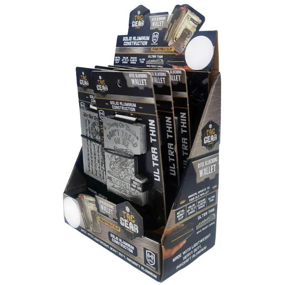 Patriotic RFID Blocking Thin Wallet with Clip - 6 Pieces Per Retail Ready Display 23196 TAC GEAR