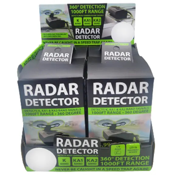 Radar Detector with Suction Cup Mount - 4 Pieces Per Retail Ready Display 23211 GADGET GEAR