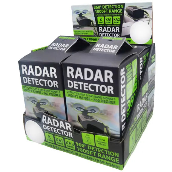 Radar Detector with Suction Cup Mount - 4 Pieces Per Retail Ready Display 23211 GADGET GEAR
