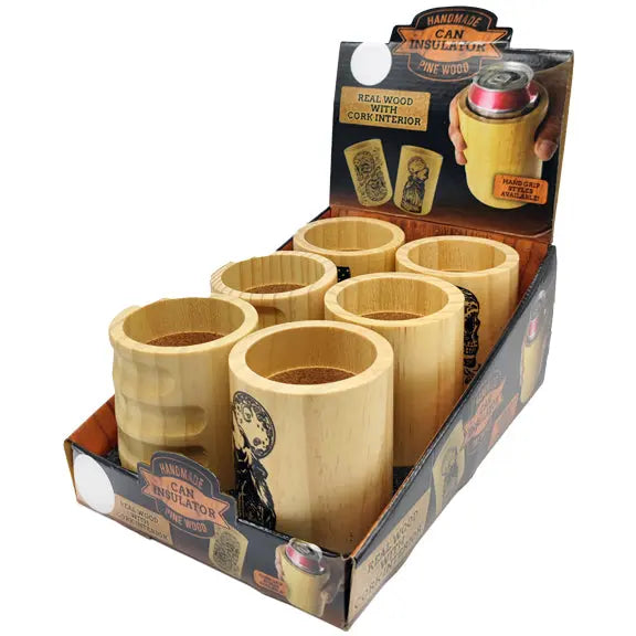 Wood Insulated Can and Bottle Cooler - 6 Pieces Per Retail Ready Display 23222 POLAR GEAR