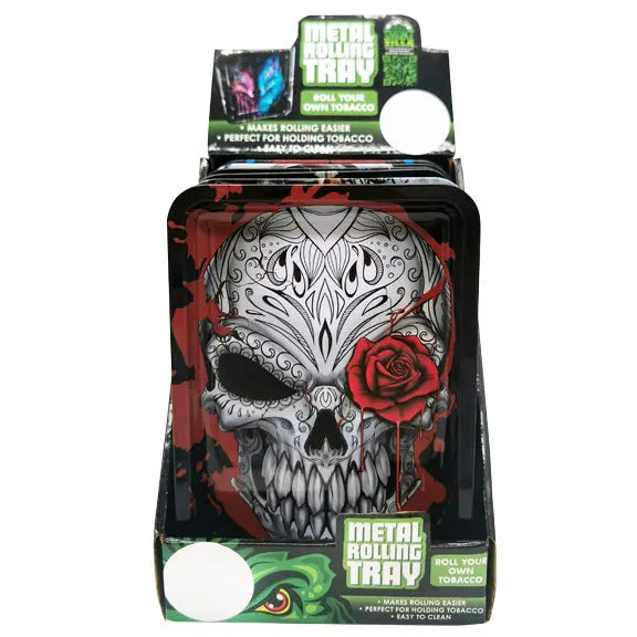 Metal Rolling Tray - 6 Pieces Per Retail Ready Display 23228 SMOKEZILLA