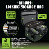 Smell Proof Canvas Lock Bag with Tool Organizer - 4 Pieces Per Retail Ready Display 23232
