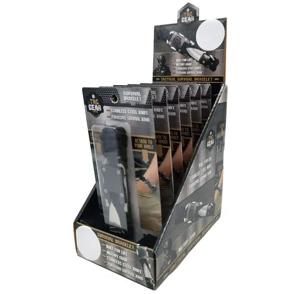Paracord Survival Bracelet with Knife- Pieces Per Retail Ready Display 23245 TAC GEAR
